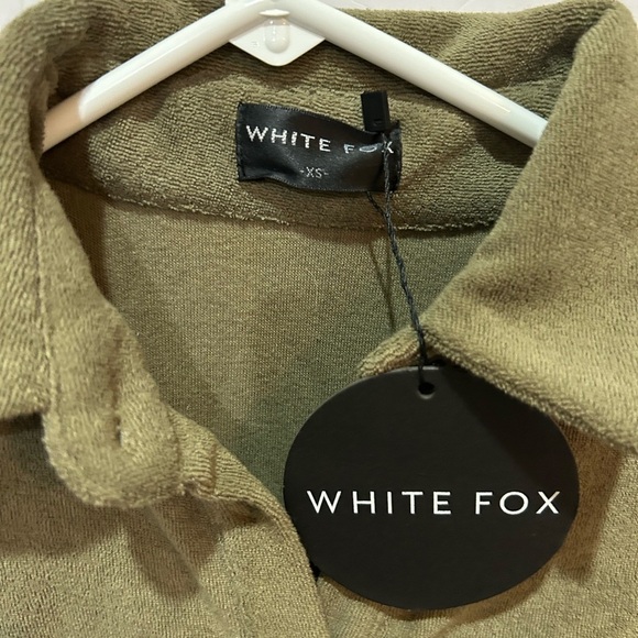 White Fox Island Escape Mini Dress khaki XS - Picture 2 of 4